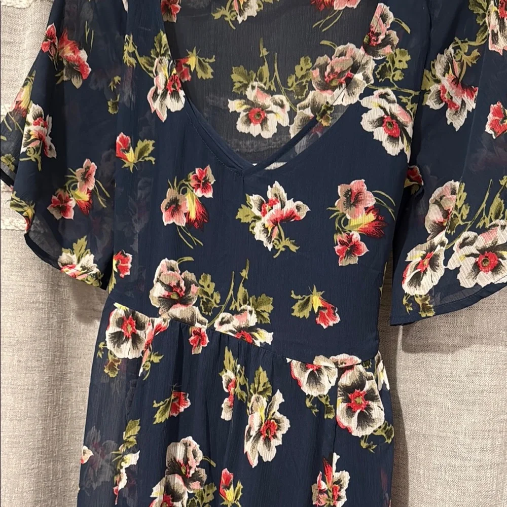 Abercrombie Floral Maxi Dress with front Slit